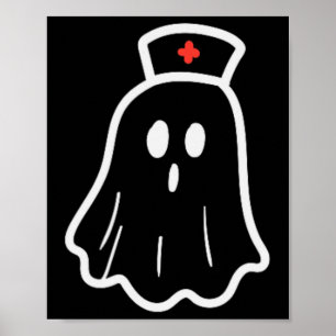 Póster Enfermera fantasma Disfraz retro caída de Hallowee