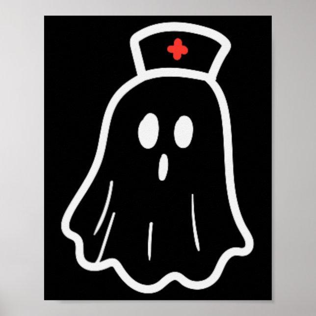 Póster Enfermera fantasma Disfraz retro caída de Hallowee (Frente)