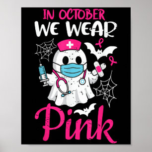 Póster Enfermera fantasma Enfermería de Halloween Cáncer