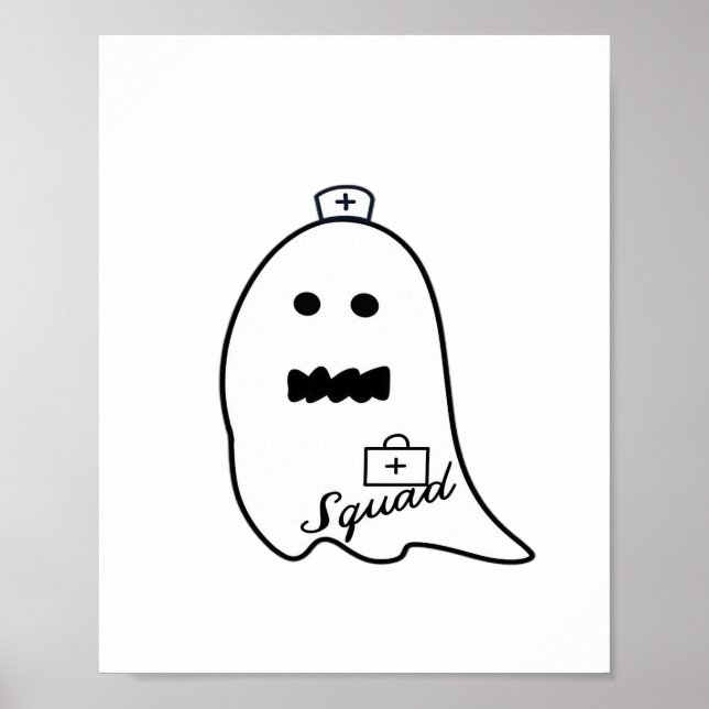 Póster Enfermera fantasma Halloween Halloween Hand Drake  (Frente)