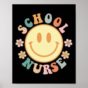 Póster Enfermera gráfico de divertida escuela vuelve a la