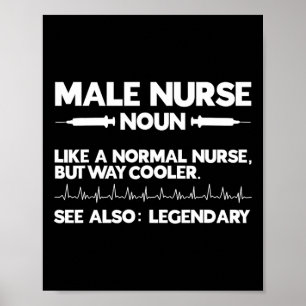Póster Enfermera masculina definición Enfermería masculin