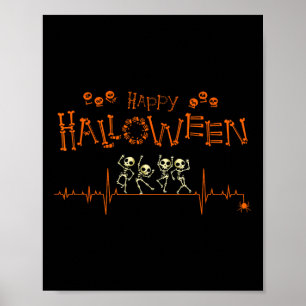 Póster Enfermera Médico de Halloween Feliz