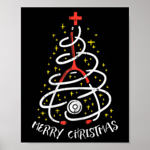 Póster Enfermera navideña Navidad Scrub Top Women Stethos