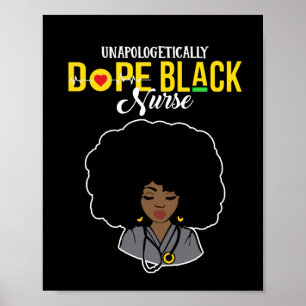 Póster Enfermera negra sin arrepentimiento