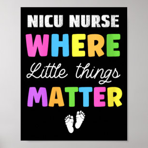 Póster Enfermera Nicu Recién Nacido Donde Las Cosas Peque