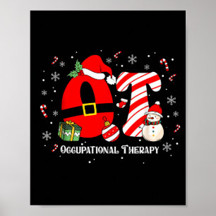Póster Enfermera Ot Divertida Terapeuta Ocupacional Santa