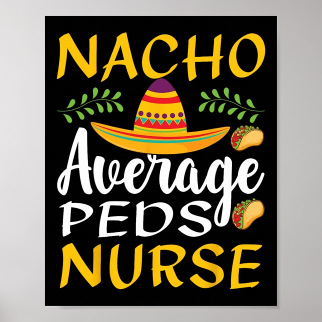 Póster Enfermera pediátrica del cinco de mayo divertida n (Frente)