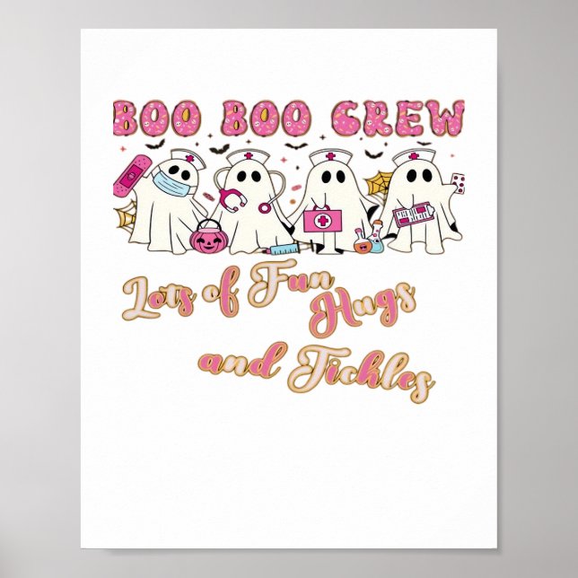 Póster Enfermera pediátrica Diversión Halloween Diseño Es (Frente)