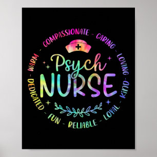 Póster Enfermera psiquiátrica Rn Salud Mental Enfermera d