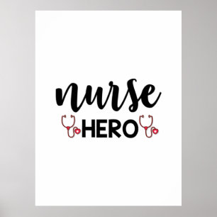 Póster Enfermera Regalo Enfermera Heroe