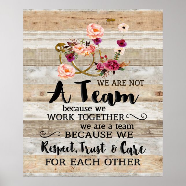 Póster Enfermera Somos Un Equipo Inspirador Y Motivador (Frente)