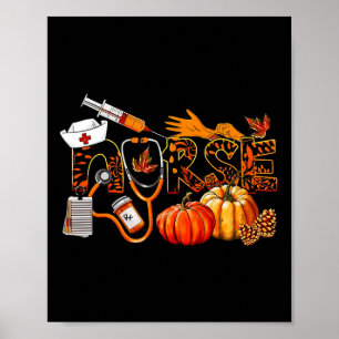 Póster Enfermera Stethoscope Enfermería de caída de enfer