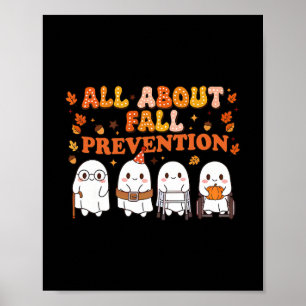 Póster Enfermera Todo Sobre Prevención de Caídas Fantasma