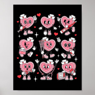 Póster Enfermera Valentine Candy Heart Er Icu Nicu Rn Enf