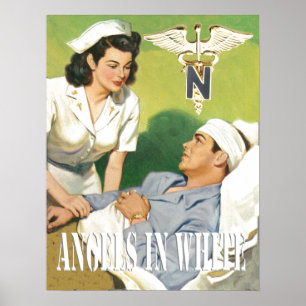 Póster Enfermeras de los militares - ángeles en el poster