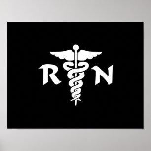 Póster Enfermeras del RN y poster médico del símbolo