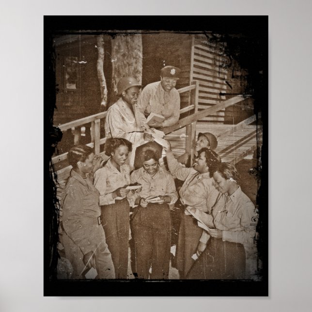 Póster Enfermeras en el Pacífico sureño recibiendo correo (Frente)