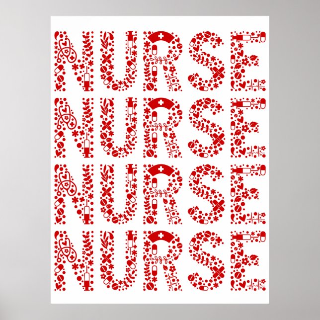 Póster Enfermeras inscritas en la escuela de enfermería p (Frente)