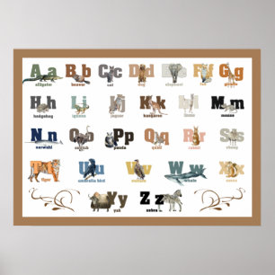 Póster Enfermería de alfabeto animal y Poster de niño 28