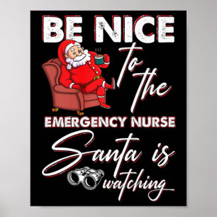 Póster Enfermería de Navidad Trabajador de atención de la