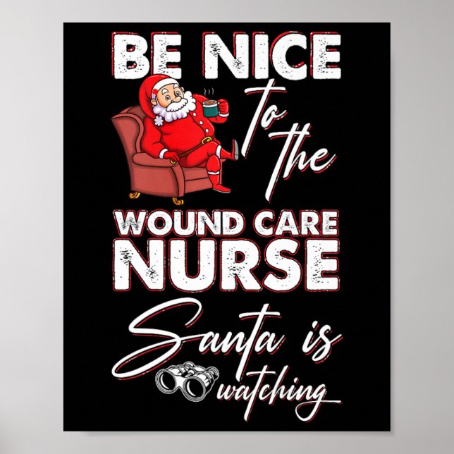 Póster Enfermería de Navidad Trabajador de la salud Enfer (Frente)