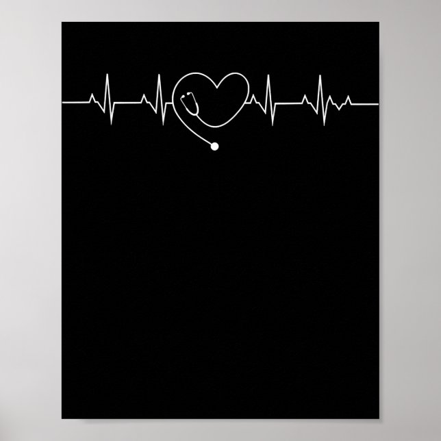 Póster Enfermería médica Stethoscope Enfermera Regalo de  (Frente)