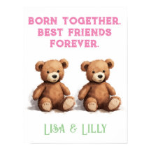 Enfermería para Chicas gemelos, ositos de peluche,