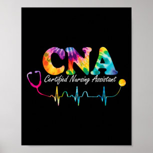 Póster Enfermero certificado de Enfermería Istant Tie Dye