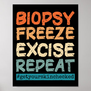 Póster Enfermero de dermatología Enfermera de biopsia Exc