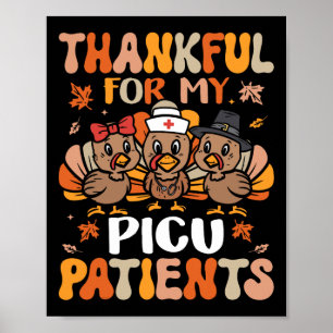 Póster Enfermero de enfermería de la PICU de gracias pedi