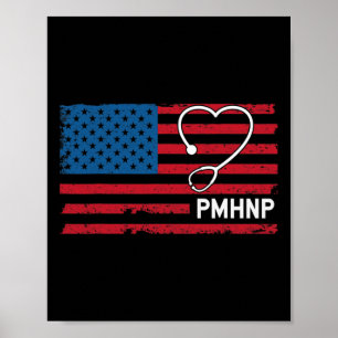 Póster Enfermero De Salud Mental Practicante Bandera De E