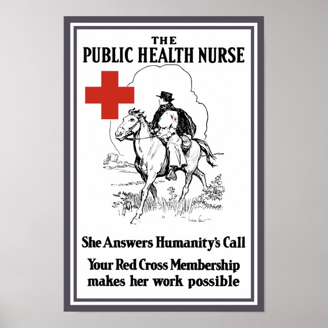 Póster Enfermero de Salud Pública - Cruz Roja (Frente)