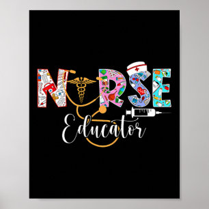Póster Enfermero Educador Enfermería Instructor de Escuel