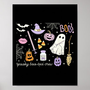 Póster Enfermero Inyector Estético Retro Spooky Boo-tox C