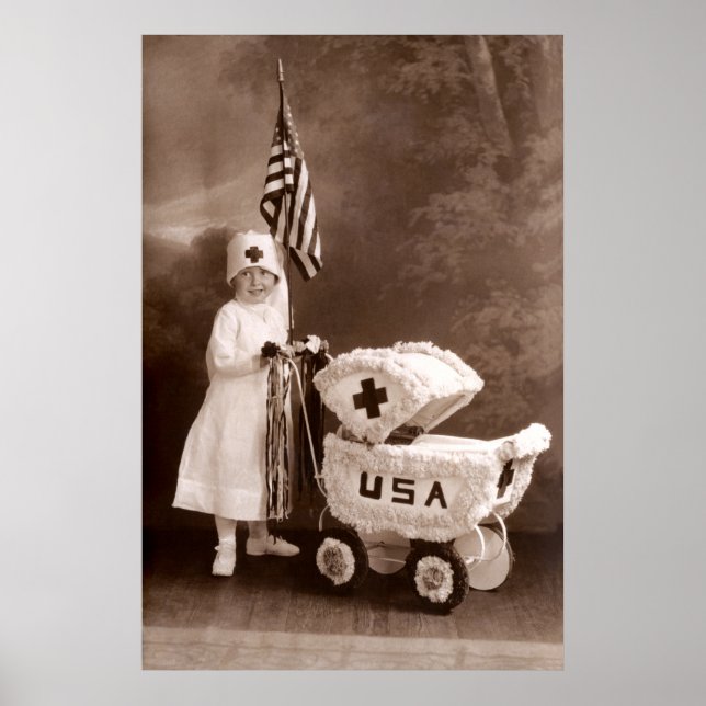 Póster Enfermero patriótico en 1917 (Frente)