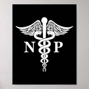 Póster Enfermero Profesional Caduceus Símbolo Médico Bols