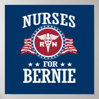 PÓSTER ENFERMEROS PARA BERNIE SANDERS
