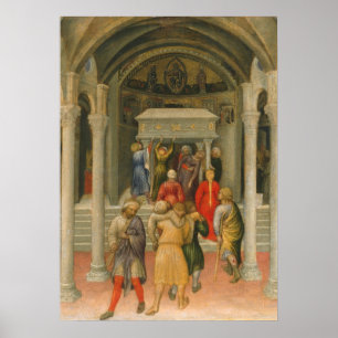 Póster Enfermo y enfermedad curada en la tumba de San Nic