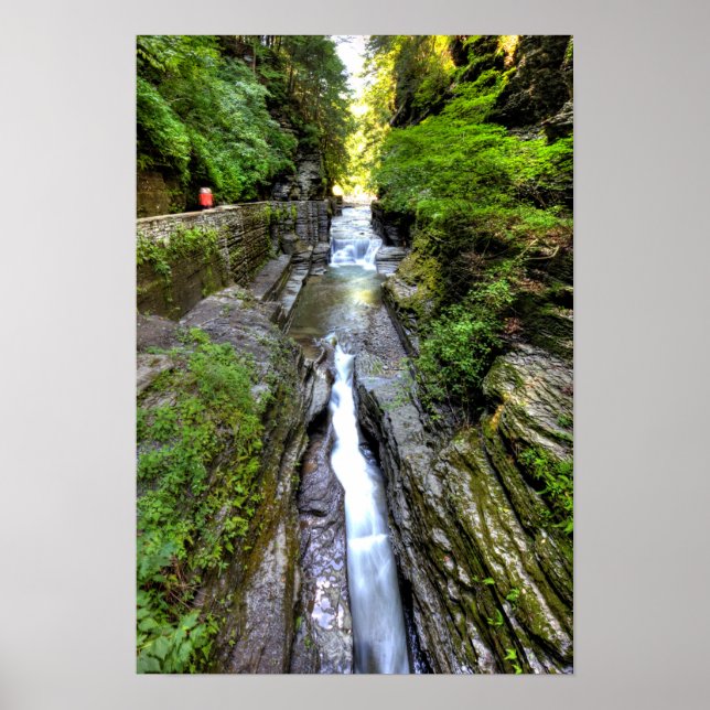 Póster Enfield Glen, parque estatal Robert Treman, Nueva  (Frente)