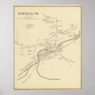 Póster Enfield PO, Grafton Co