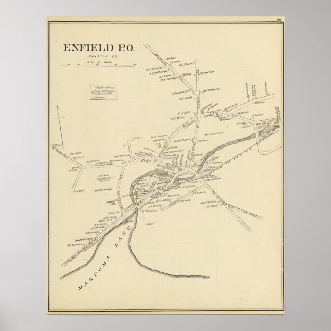 Póster Enfield PO, Grafton Co (Frente)
