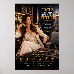 Póster Enfoca Tu Mente – Motivación para Oficinas Ejecuti