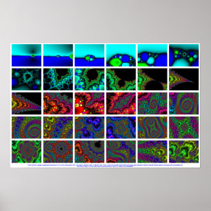 Póster Enfoque adentro en el fractal del método de un