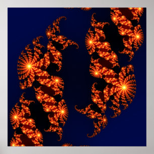 Póster Enfoque del fractal de Julia