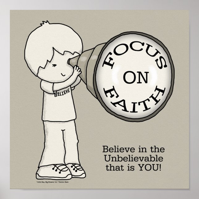 Póster Enfoque en la fe (Frente)