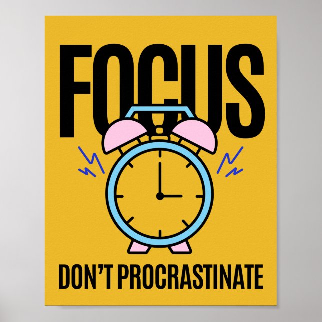 Póster Enfoque No Procrastinar la inspiración (Frente)
