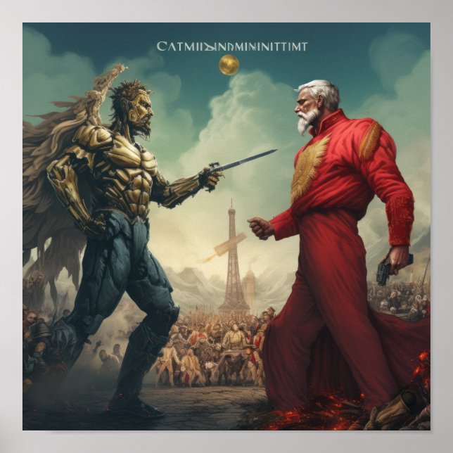 Póster Enfrentamiento de ideologías: capitalismo vs. (Frente)