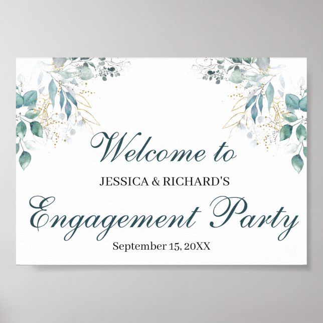 Póster Engagement Welcome Poster Sign (Frente)