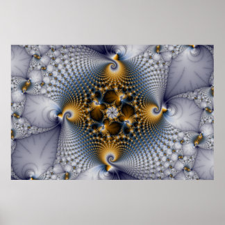 Póster Enganchado Y Anidado - Fractal